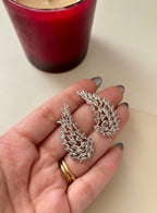 Feather American Diamond Earcuff