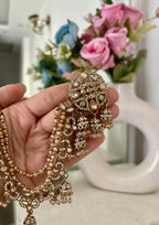 Chandarika Stud Earrings With Side Layers In Jhumkas Touch