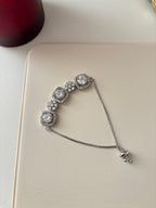 Square Soilitare American Diamond Adjustable Bracelet