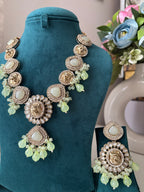 Sabya Necklace With Earrings (Mint)