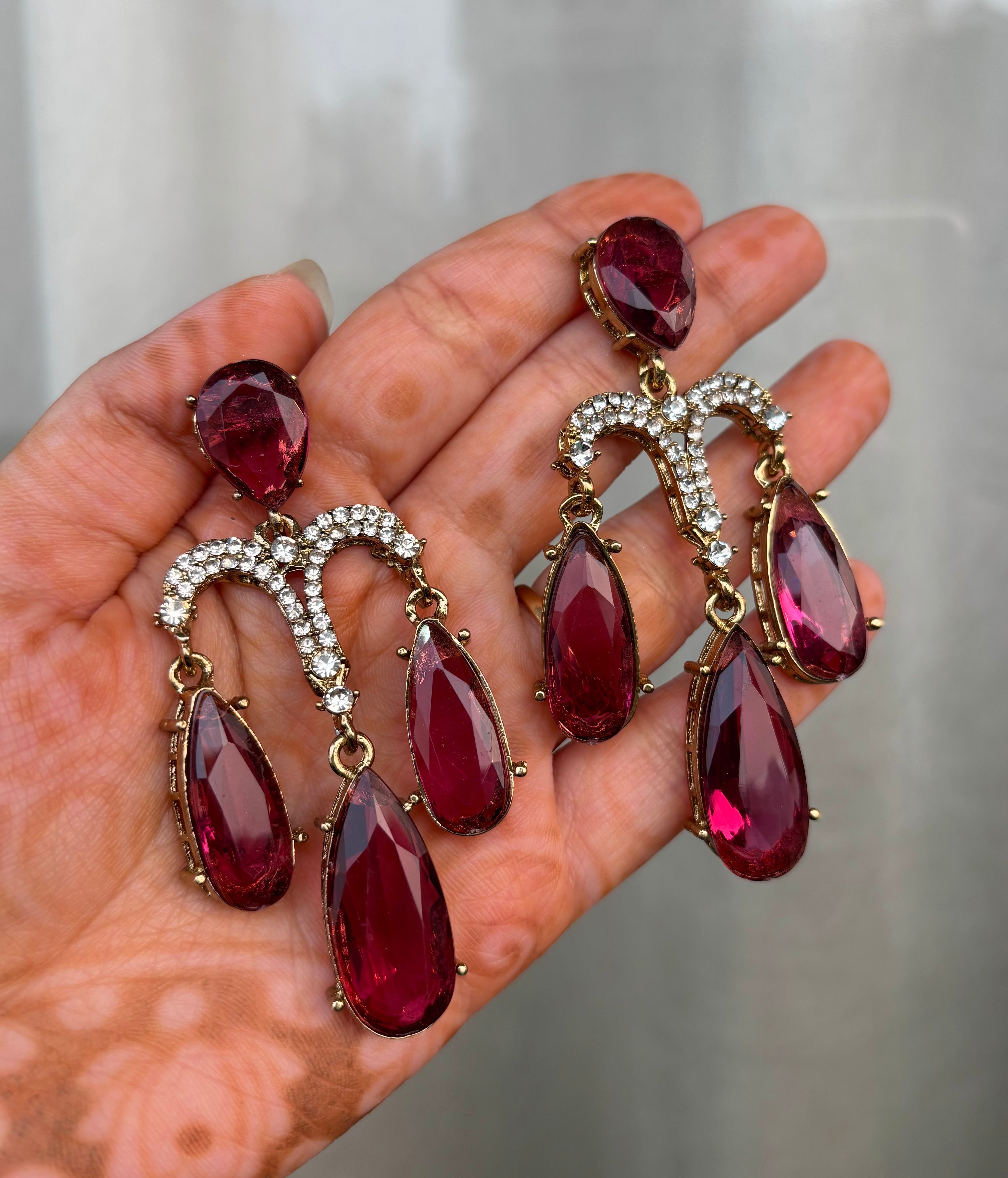 Wine Chandelier Earrings