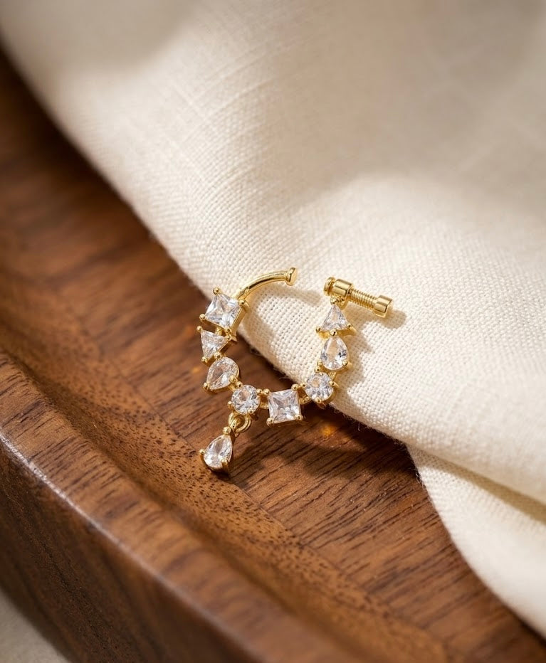 Priya American Diamond Press On Nose Pin