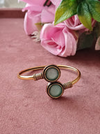 Round Oxidised Openable Bracelet