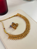 Gold Look Necklace With Jhumki