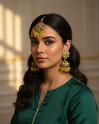 Rosy Jadau Mang Tikka With Jhumkas (Yellow)
