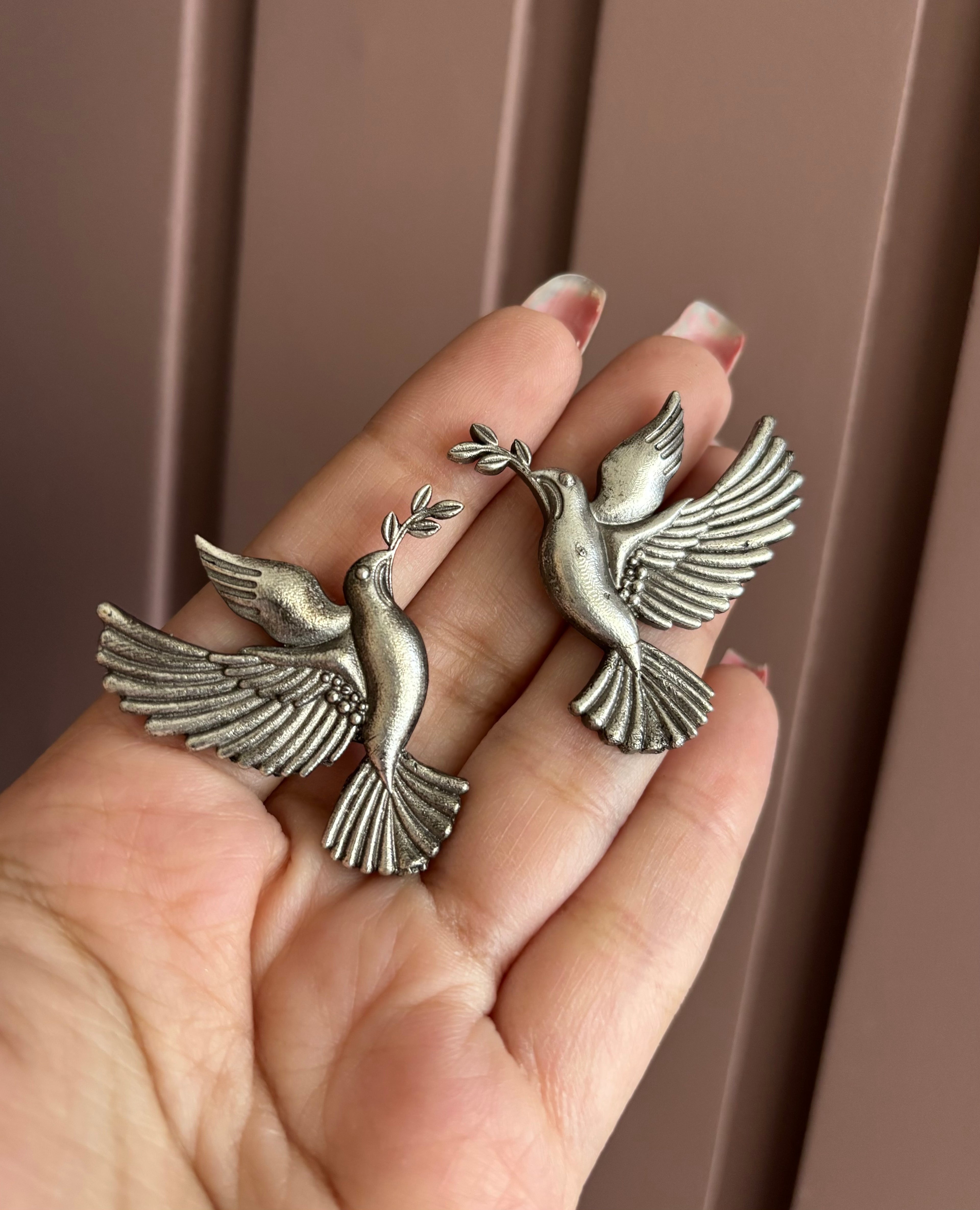 Love Birds Silver Earrings