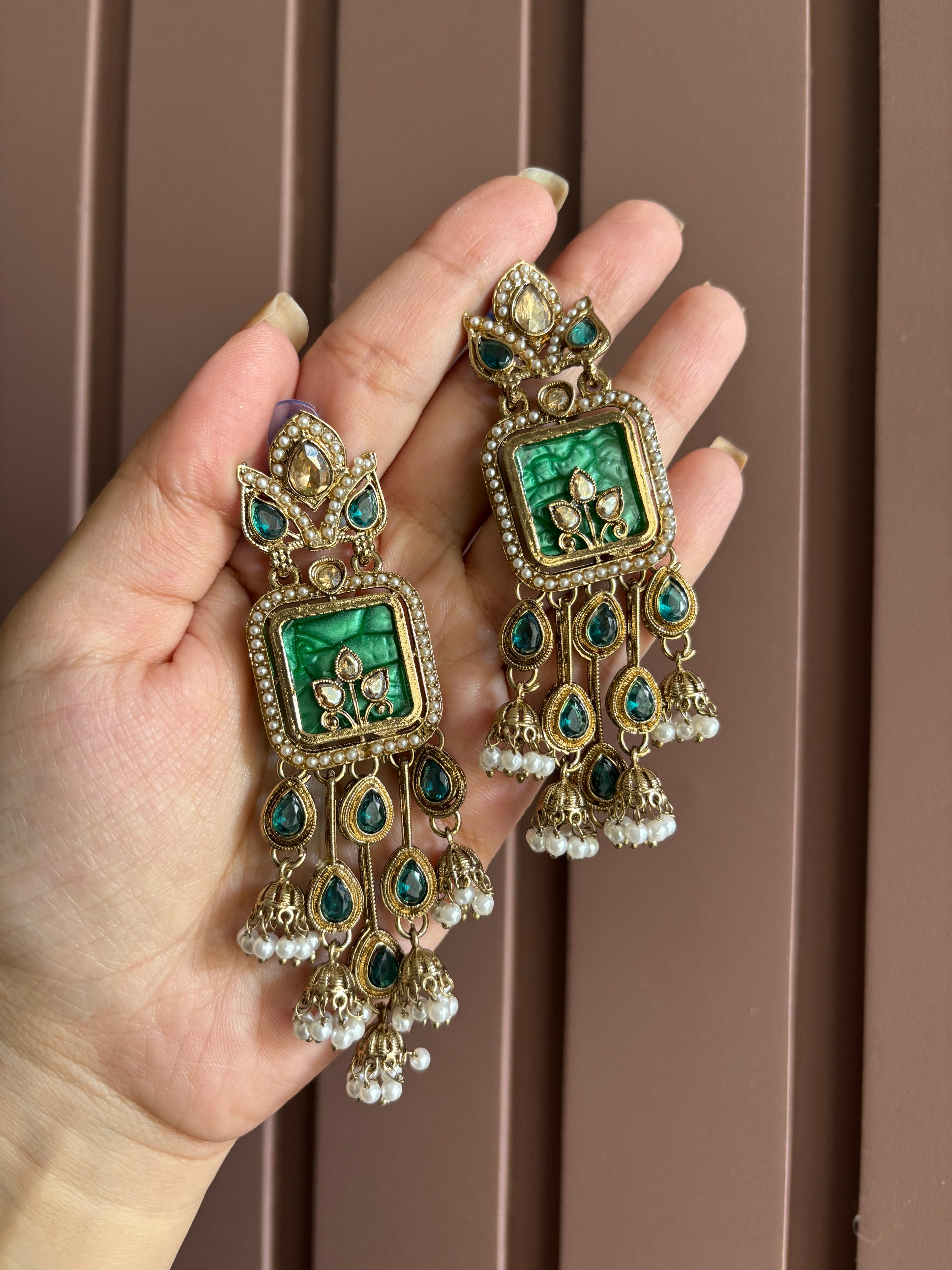 Hetal Green Earrings