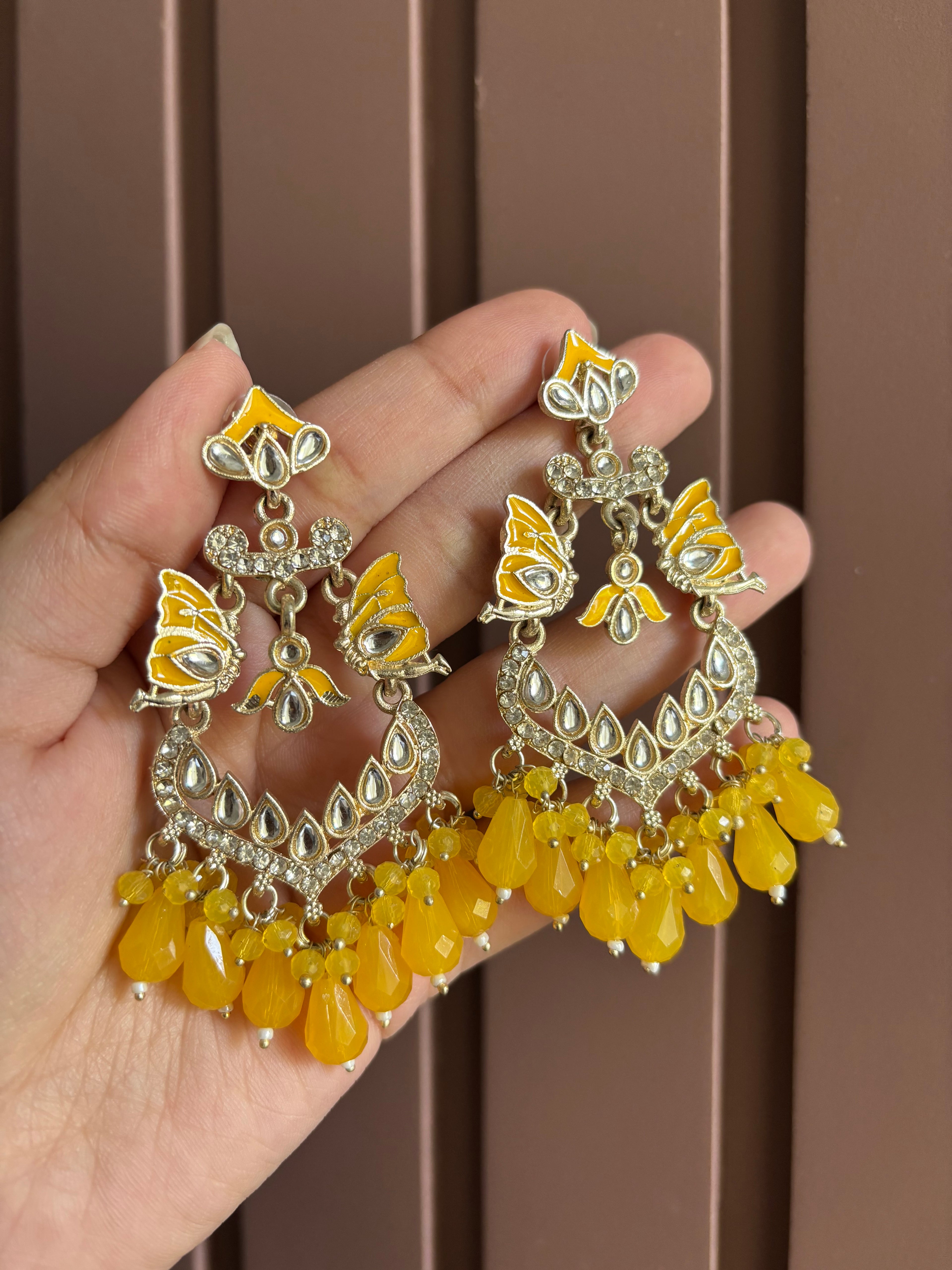 Yellow Butterfly Earrings