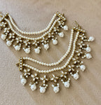 Pearl & Kundan Touch Side Layer Earchain