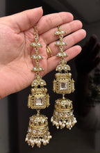 Golden Jhumkas With Sahara
