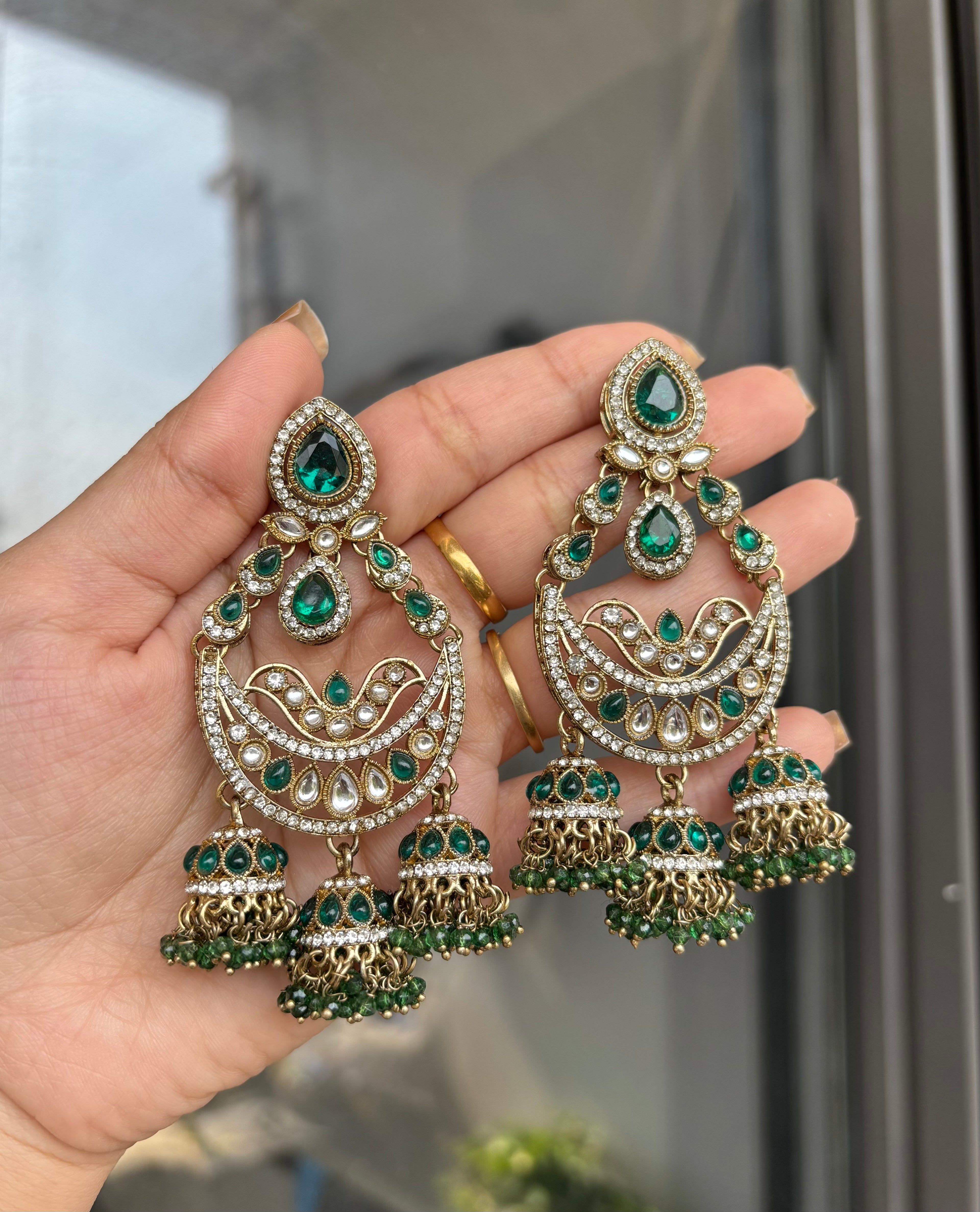 Tanisha Earrings ( Green )