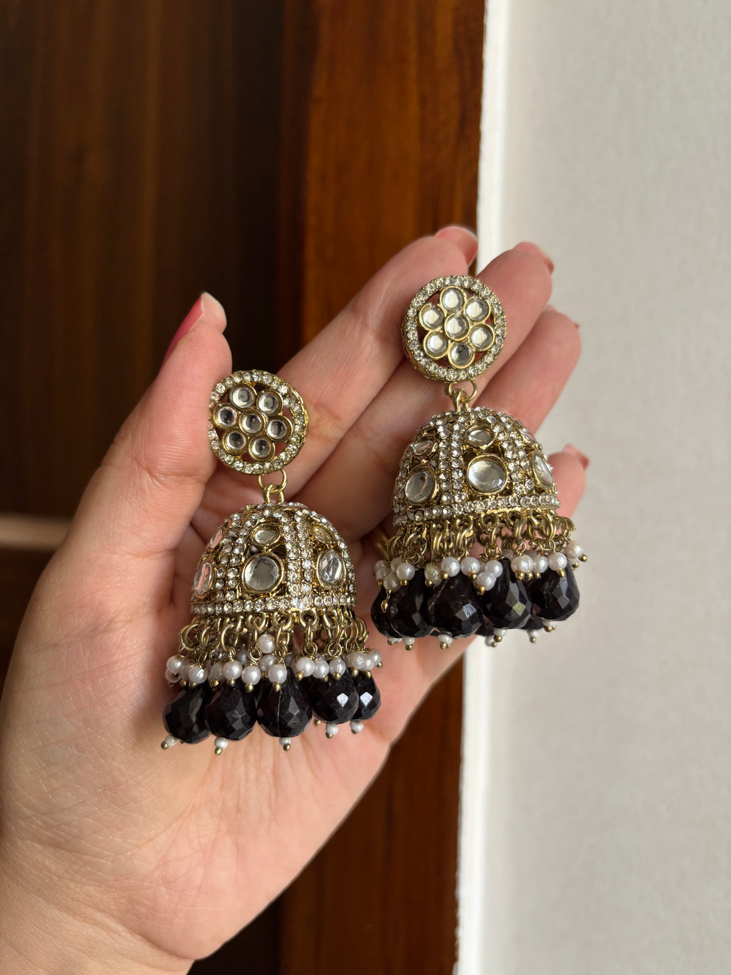 Full Stones Work Jhumkas