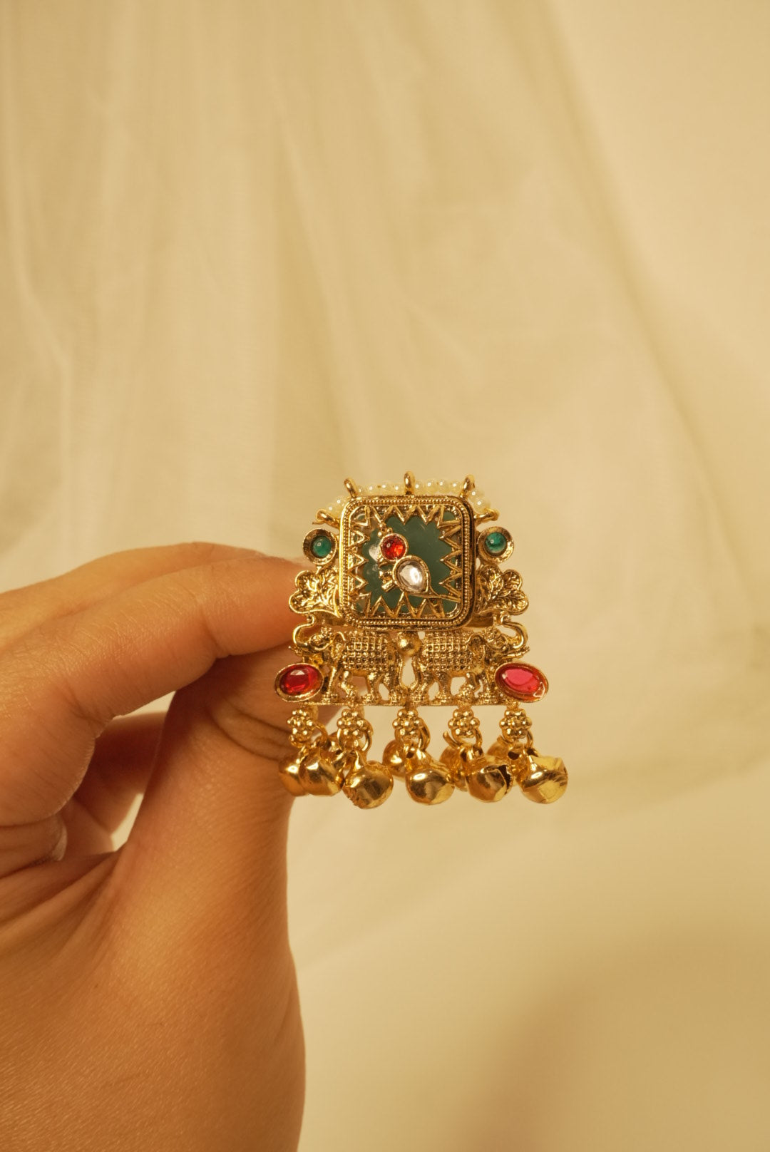 Pihu Adjustable Brass Ring