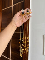 Black Long Layer Kashmiri Earrings