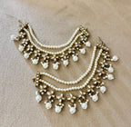 Pearl & Kundan Touch Side Layer Earchain