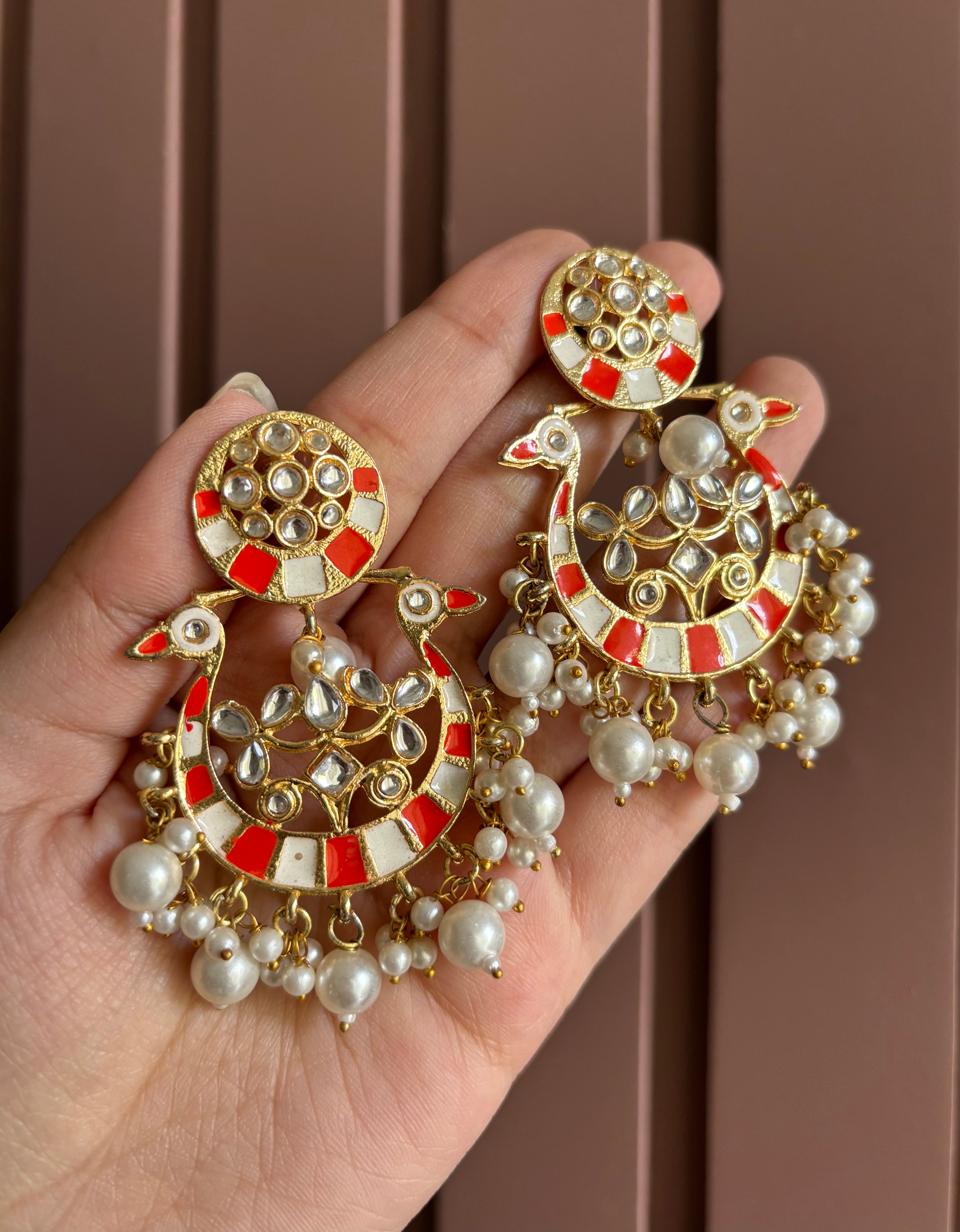 High Quality Designer Orange Earrings