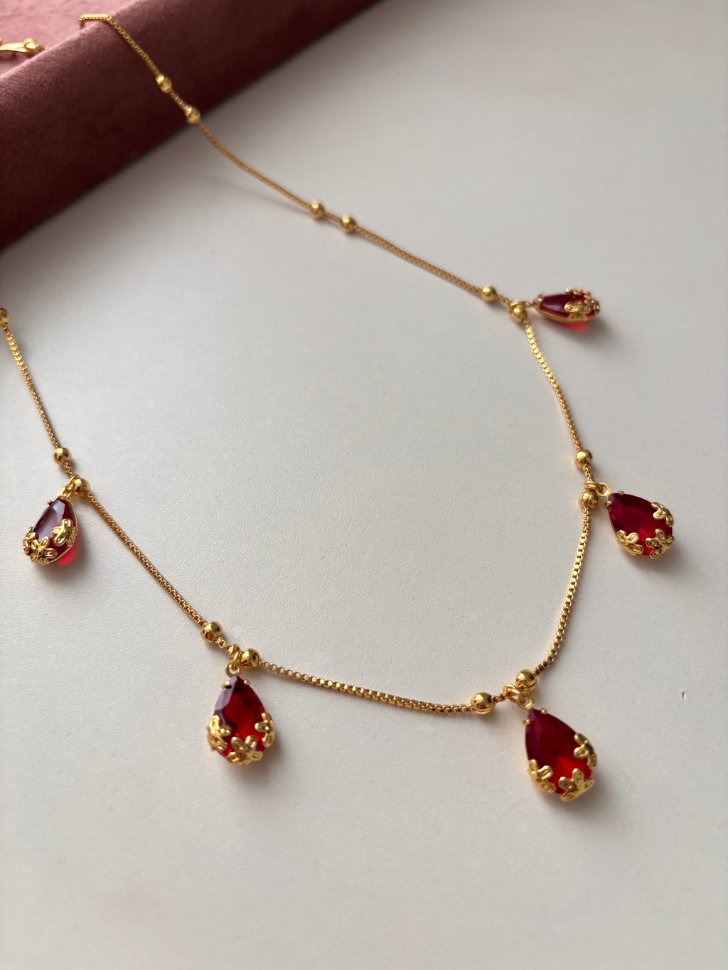 Ruby Droplet Neckchain