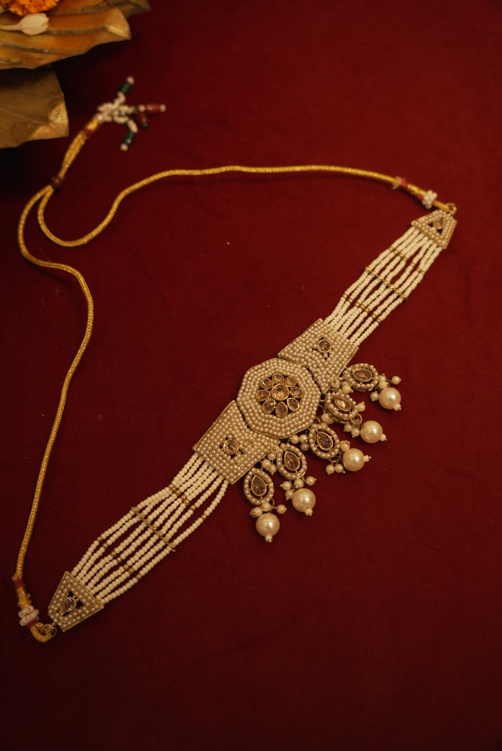 High Quality Designer Choker Set With Mang Tikka & Jhumkas