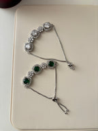 Square Soilitare American Diamond Adjustable Bracelet