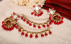 Mirror Touch Mang Tikka With Jhumkas & Side Layers