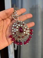 Nancy Mirror Cut Mang Tikka With Jhumkas & Side Layers