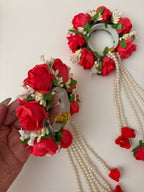 Floral Kaleera (Red) Adjustable Size