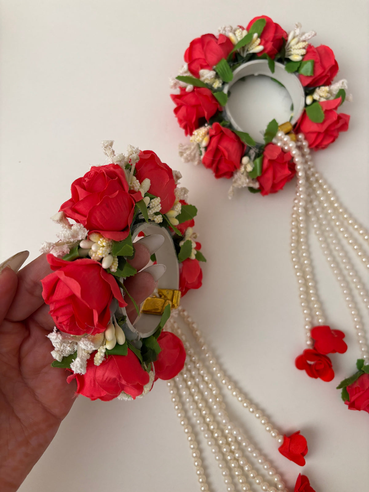 Floral Kaleera (Red) Adjustable Size