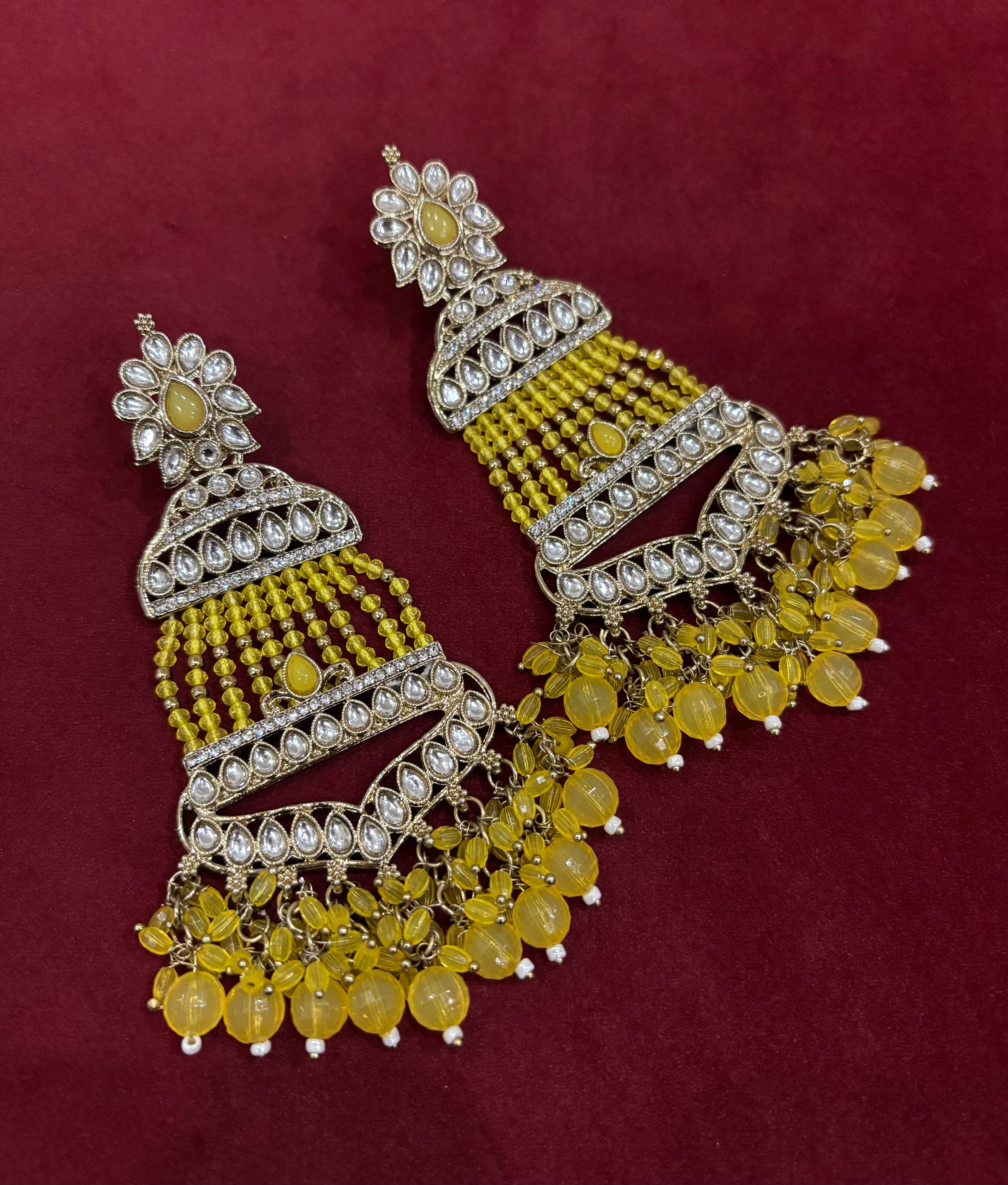 High Quality Designer Mughal Long Earrings