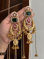 Premium Quality Brass Long Kashmiri Earrings