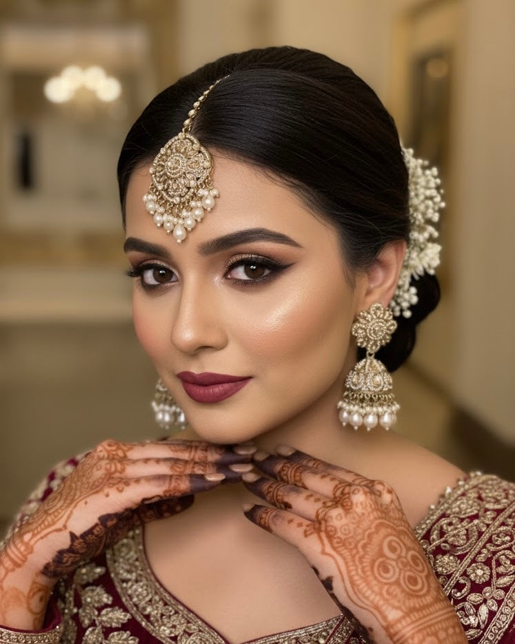 Maang Tikka With Jhumkas