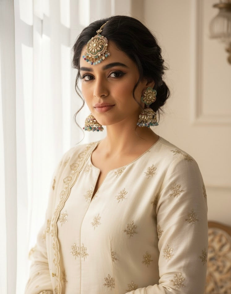 Maang Tikka With Jhumkas