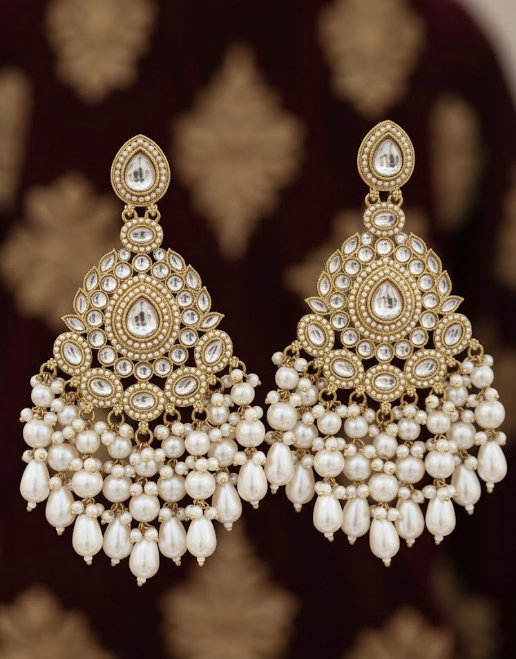 Damini Long Statement Earrings