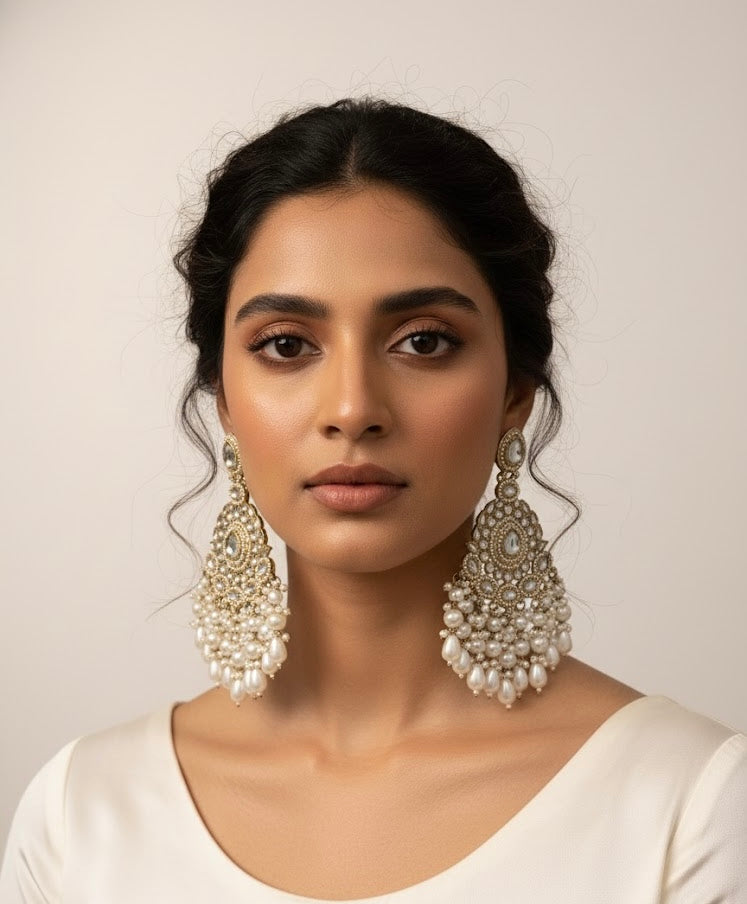 Damini Long Statement Earrings