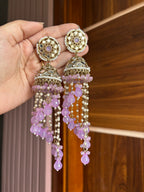 High Quality Designer Mirror Cut Layers Long Jhumkas