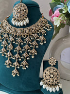 Noori Pakistani Style Layer Necklace With Mang Tikka & Earrings