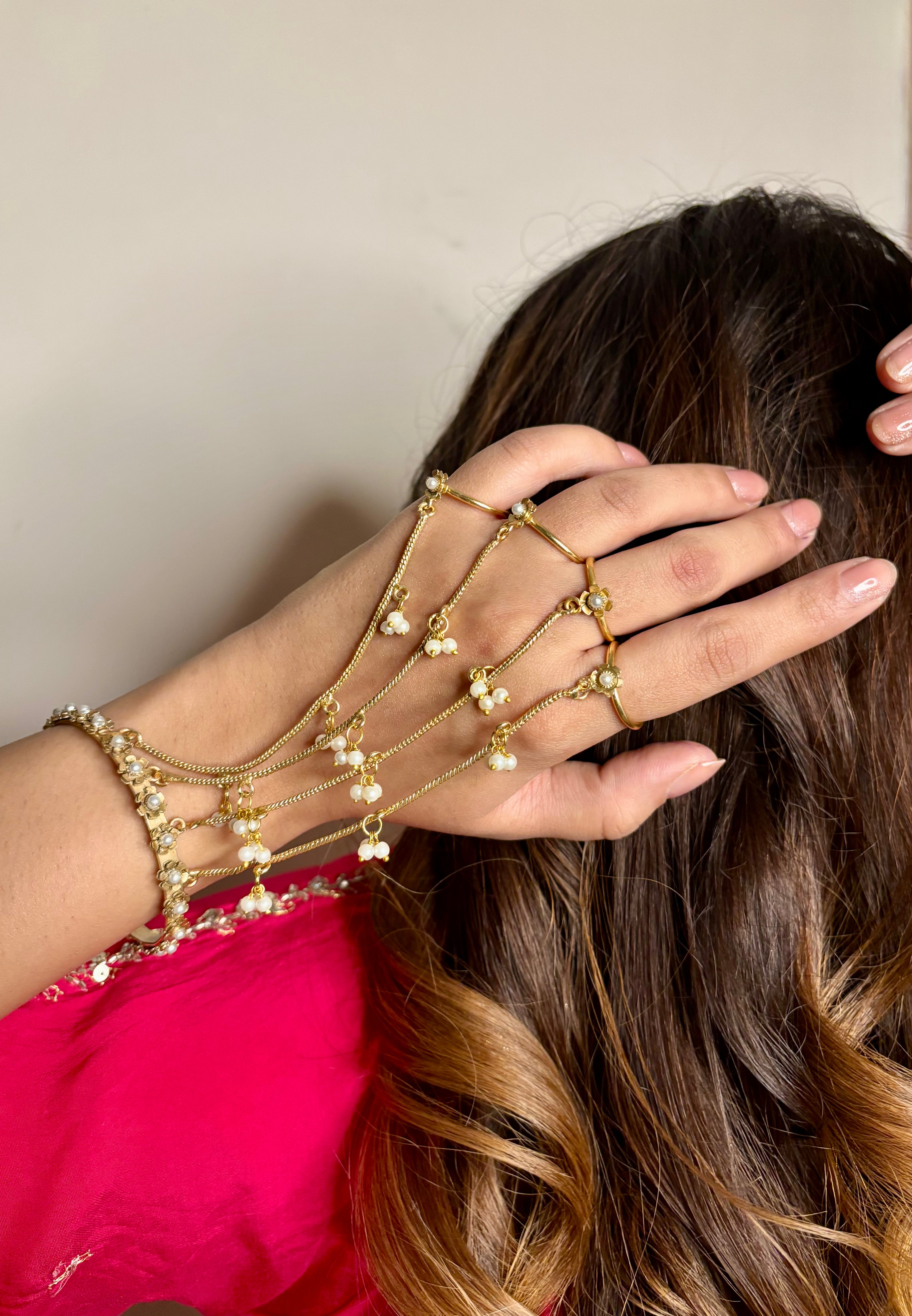 Pearl Adjustable Hathphool Pair