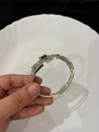 Emerald American Diamond Openable Bracelet ￼