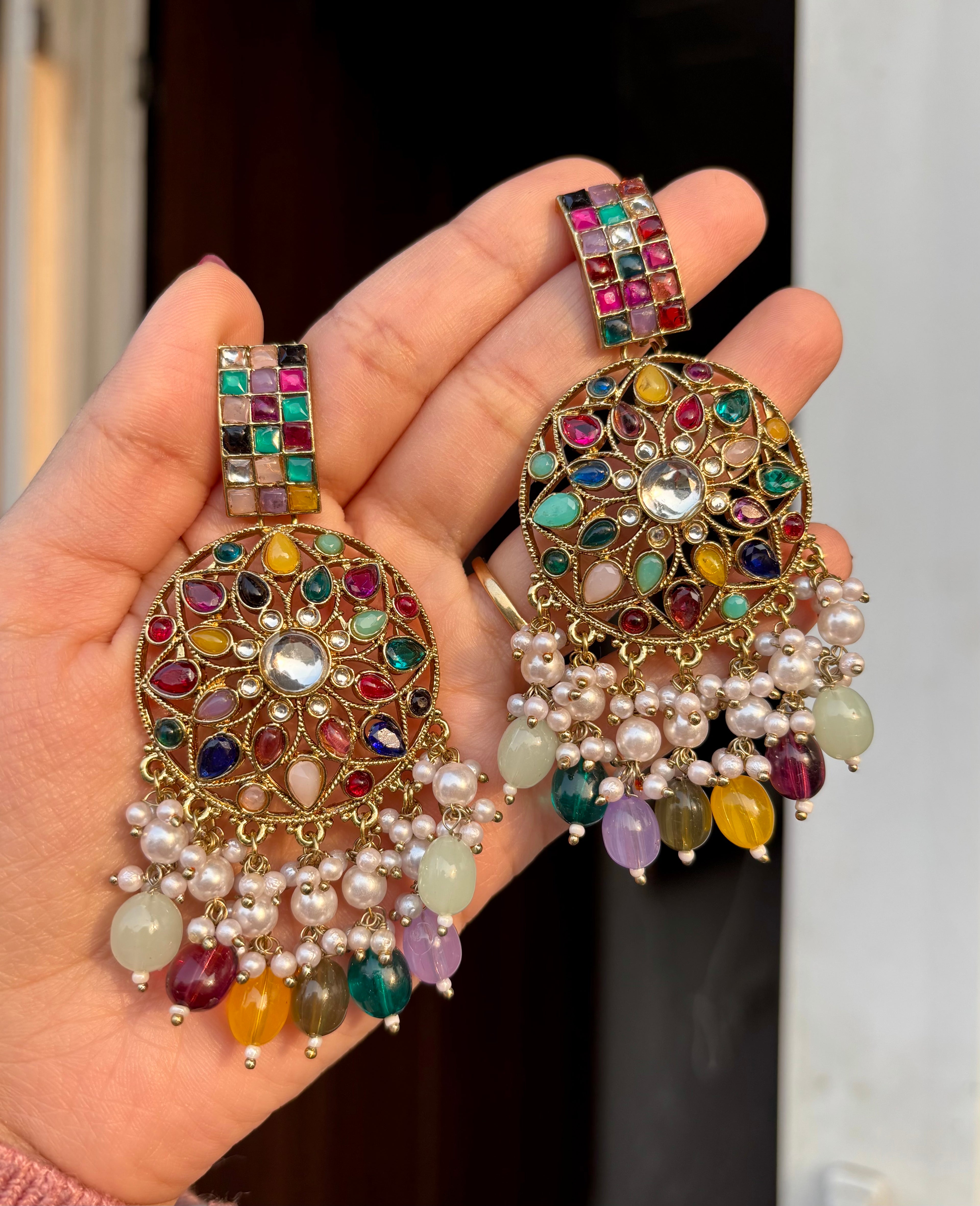 Multi Round Earrings