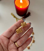 Cute Sleek Flower & Elephant Detailing Necklace With Stud
