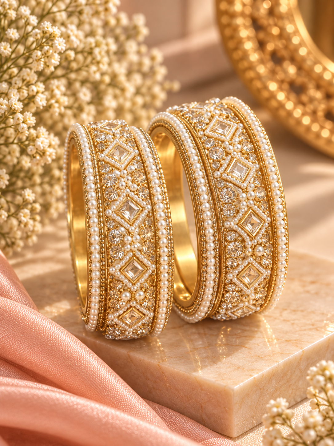 Tripti Golden Bangles Set