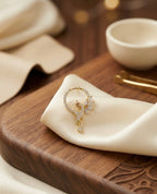 American Diamond Press On Peacock Touch Nose Pin