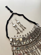 High Quality Full Mirror Work Choker With Layers Touch & Earrings