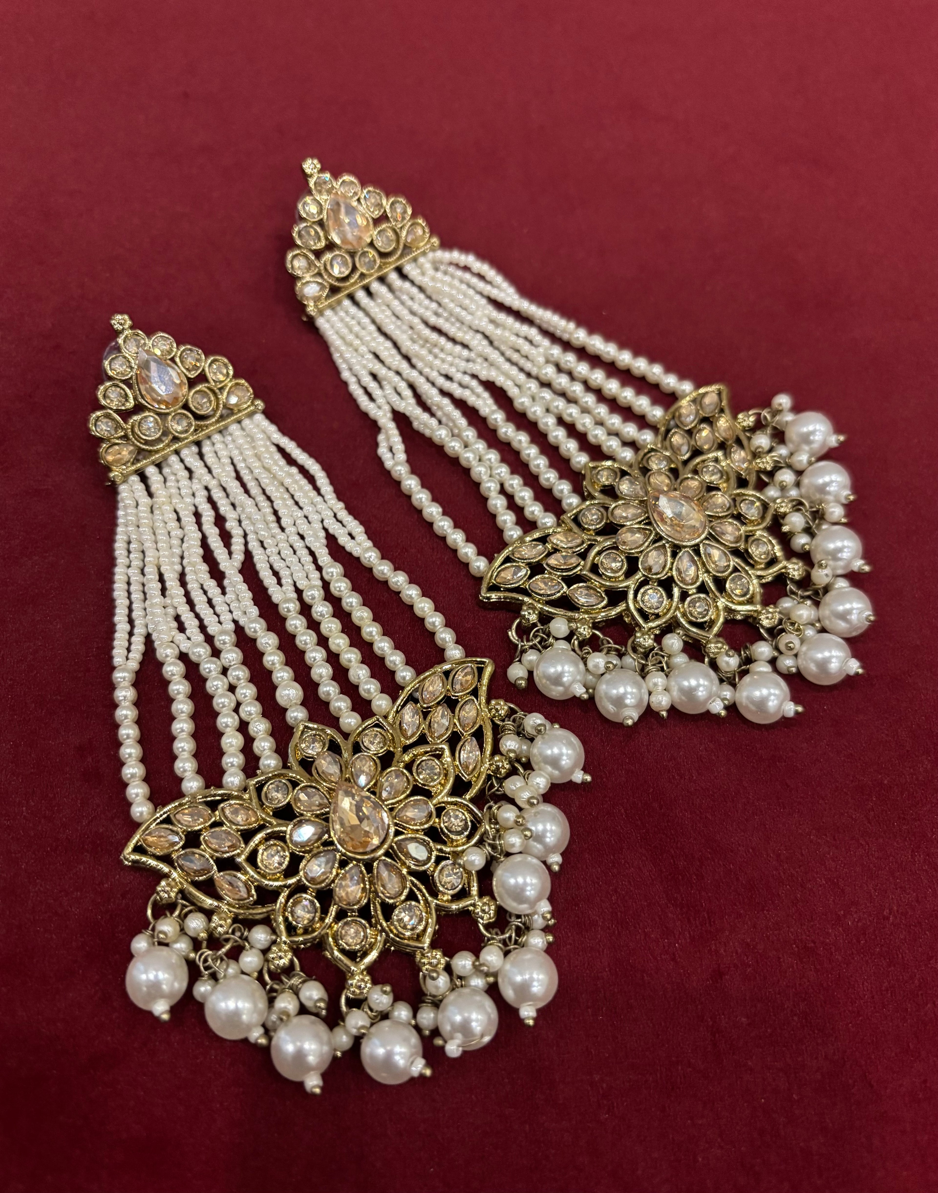 Bella Long Mughal Earrings