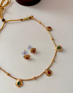 Drop Cut Sleek Necklace With Stud