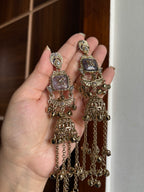 Onion Shade Long Kashmiri Jhumkas
