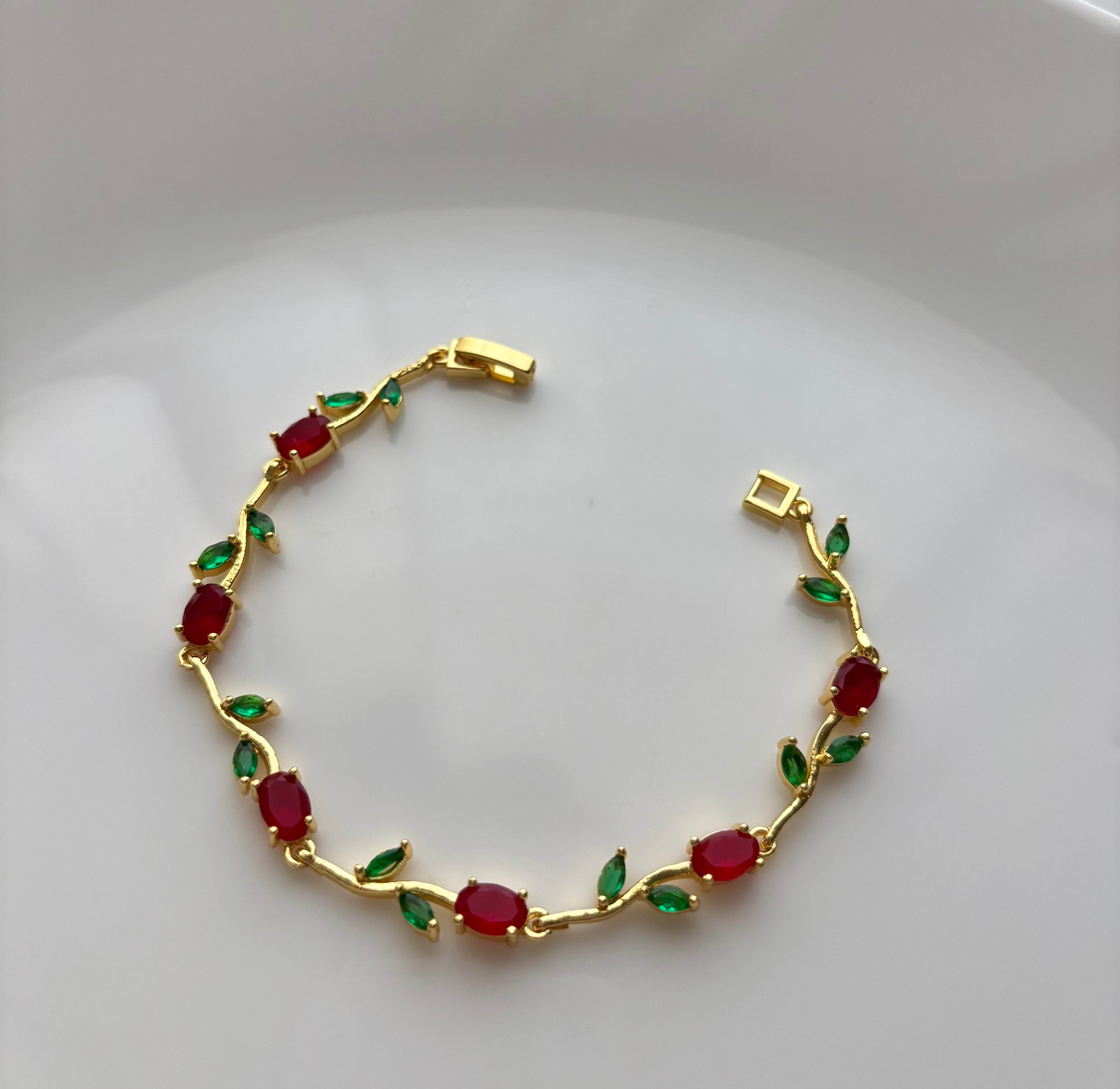 Red & Green Touch Tulip Bracelet