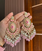 High Quality Designer Meenakari Work Long Earrings