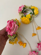 Floral Kaleera (Yellow/Pink) Adjustable Size