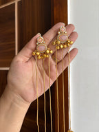 Baby Pink Long Layer Kashmiri Earrings