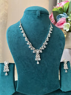 Elizabeth American Diamond Necklace With Earrings
